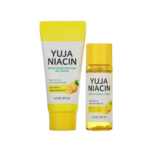 Some By Mi Yuja Niacin Brightening Set – Gel Cream & Toner (Yuja 90%, Niacinamide 5%)